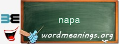 WordMeaning blackboard for napa